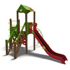 Игровой комплекс для детей  зелено-красный Башня-NEW  T901NEW